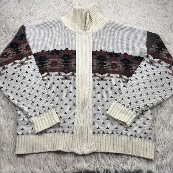 London Fog Other - Vintage 90's London Fog Men's XL Zip Front Cardigan Navaho Boho Nordic